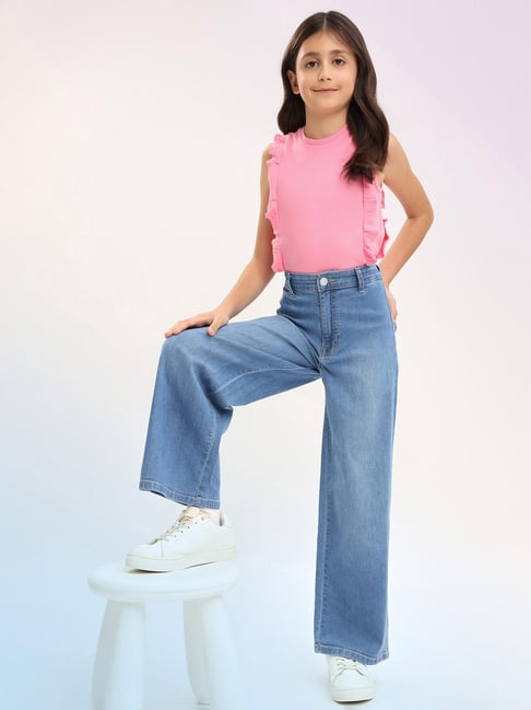 U.S. Polo Assn. Girls Blue Cotton Jeans