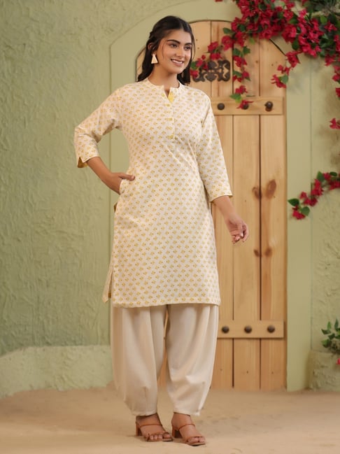 Span White Cotton Printed Kurta-picture-18