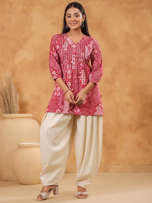 Span Pink Cotton Printed Kurti-picture-18