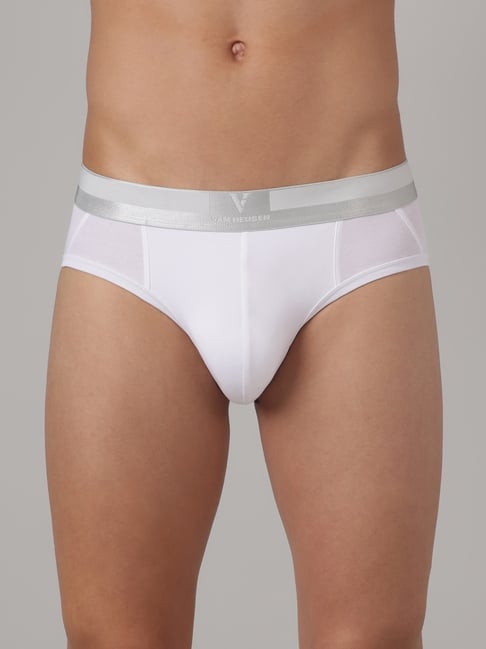 Van Heusen White Cotton Regular Fit Briefs