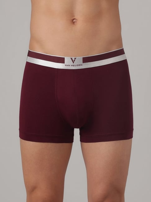Van Heusen Purple Cotton Regular Fit Trunks