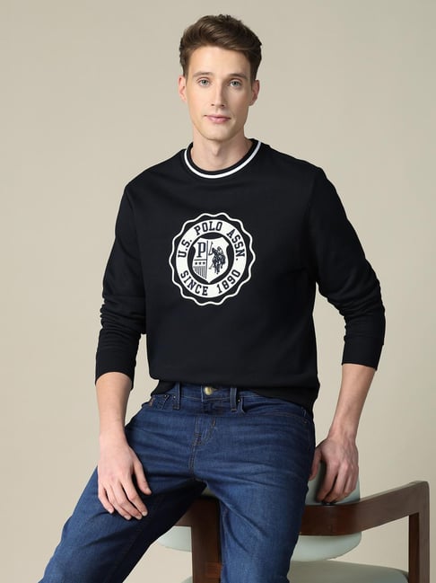 U.S. Polo Assn. Denim Co. Blue Regular Fit Logo Printed Sweatshirt-picture-15