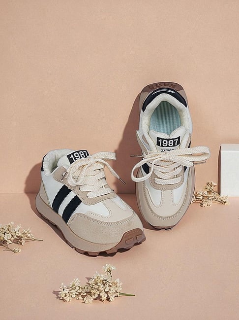 Truffle Collection Kids Beige Casual Sneakers