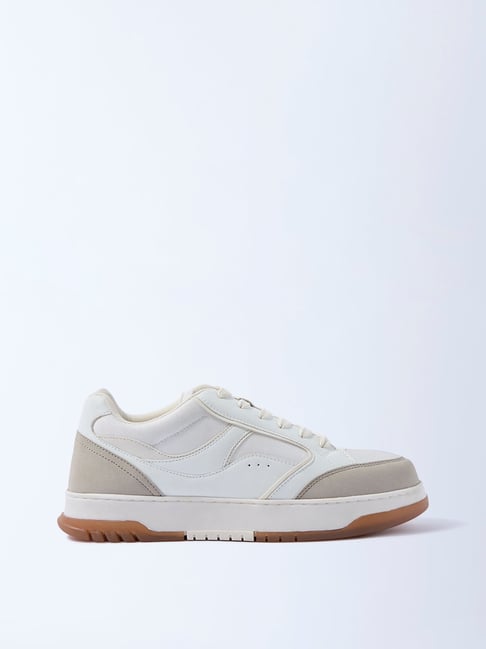 SOLEPLAY by Westside White Mesh Detailed Lace-Up Sneakers