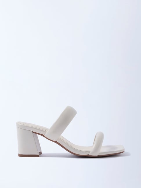 LUNA BLU by Westside Ivory Dual-Strap Heel Sandals-picture-12