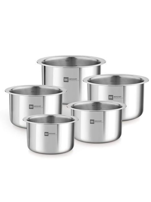 Bergner Silver Stainless Steel Cookware - Set of 5 (1250 ml)-picture-41