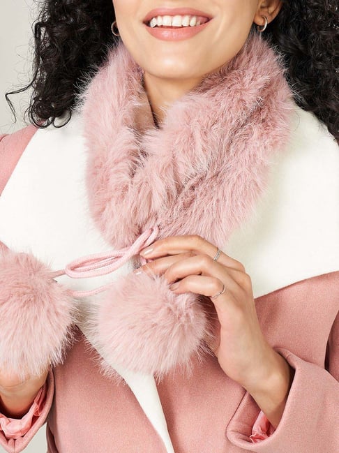 Buy Forever Glam by Pantaloons Pink Fur Muffler for Online @ Tata CLiQ