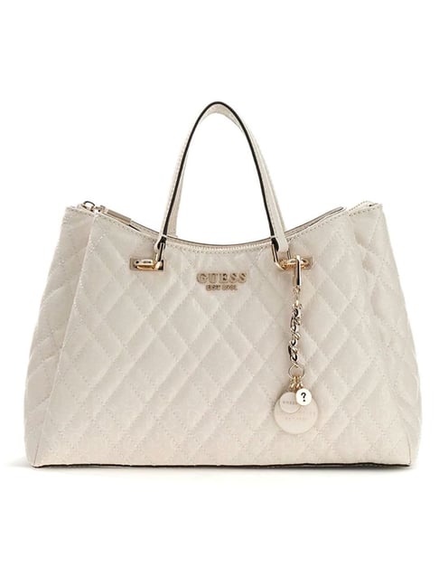 Guess Off White Isemay Girlfriend Printed Tote