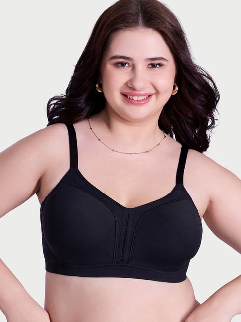 Enamor Black Cotton Bra-picture-22