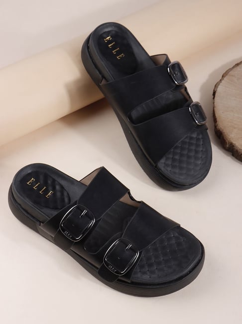 Elle Women's Black Casual Sandals-picture-33