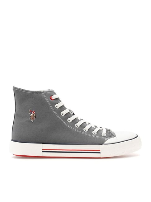 U.S. Polo Assn. Men's VLAIR 2.0 Grey Ankle High Sneakers