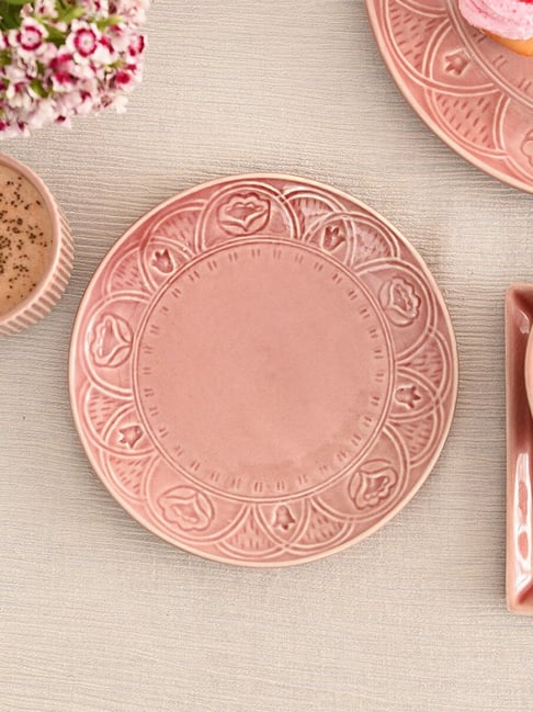 Jaypore Pink Ceramic Plate-picture-35