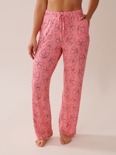 La Vie En Rose Pink Rayon Printed Pant-picture-26