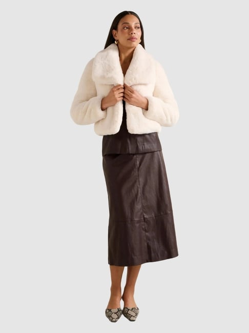 Forever New Casey Crop Faux Fur