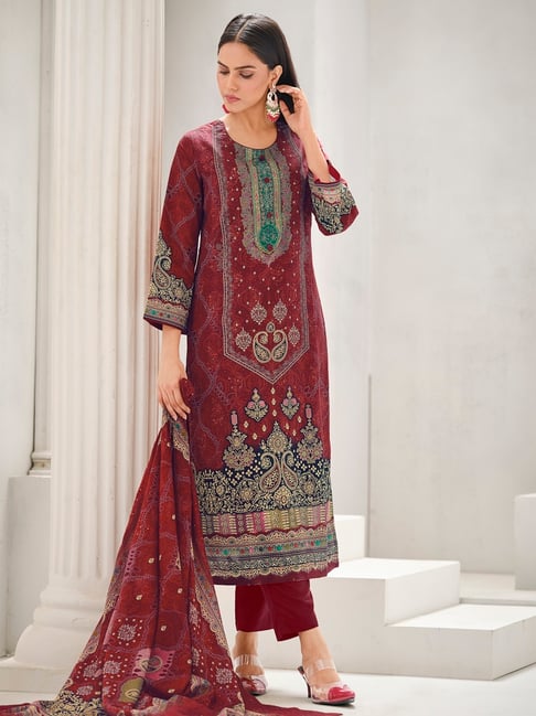 open lace back dress Buy Charvi fab present new party wear dress material at Amazon.in main image 1