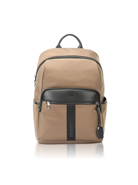 TOMMY HILFIGER Beige & Black Allen Laptop Backpack