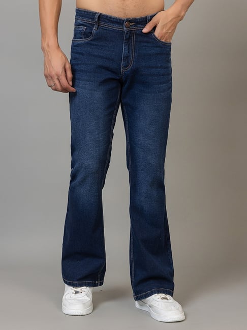 Club York Dark Blue Cotton Regular Fit Jeans