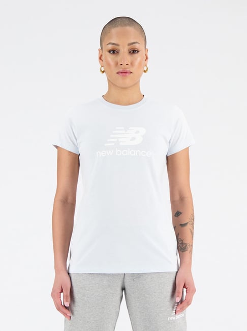 New Balance Light Blue Cotton Regular Fit Logo Printed Sports T-Shirt-picture-21