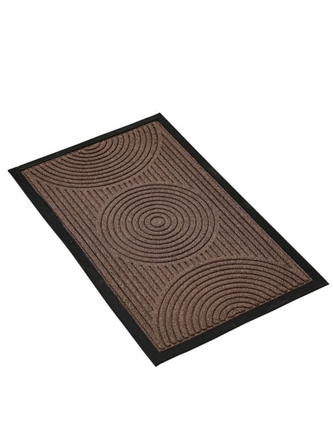 Ariana Indoor/Outdoor Brown Self-Design Anti-Skid Doormat
