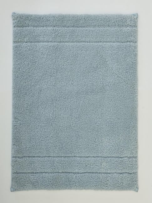 Ariana Sky Blue Soft Microfiber Anti-Skid Doormat