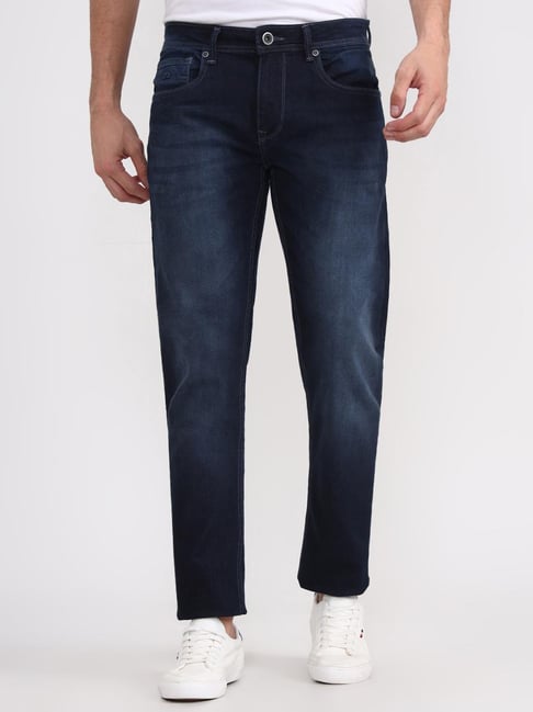 JadeBlue Mid Blue Slim Fit Solid Jeans