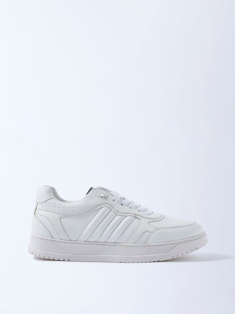 SOLEPLAY by Westside White Perforated Lace-Up Sneakers