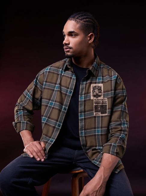 the souled store stranger things: in the news men relaxed shirts