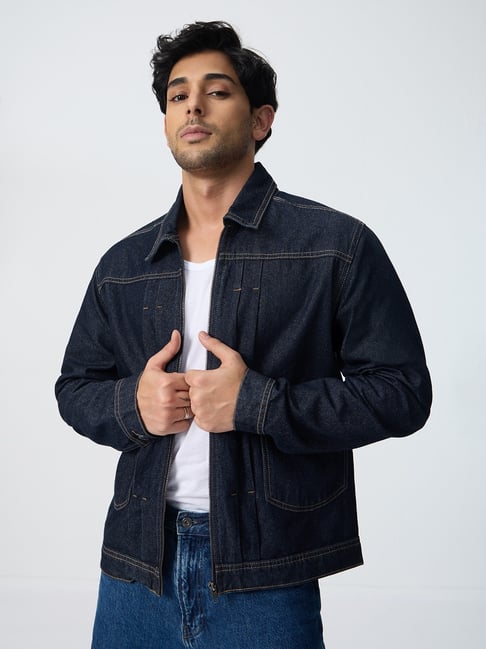 The Souled Store Denim Jacket: Raw Blue Denim Jackets-picture-21