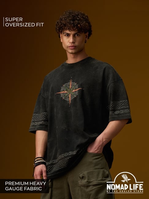 The Souled Store Nomad: Compass Super Oversized T-shirts-picture-31