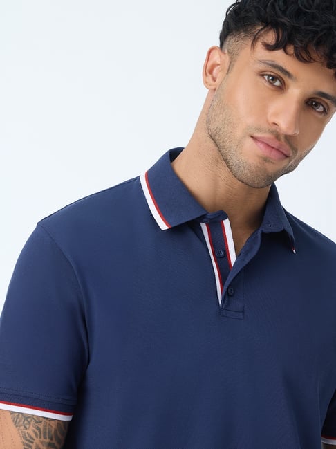 The Souled Store Pique Polo: Indigo Polos