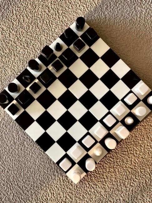 Mason Home Beige & Black Resin Carlo Chess-picture-32