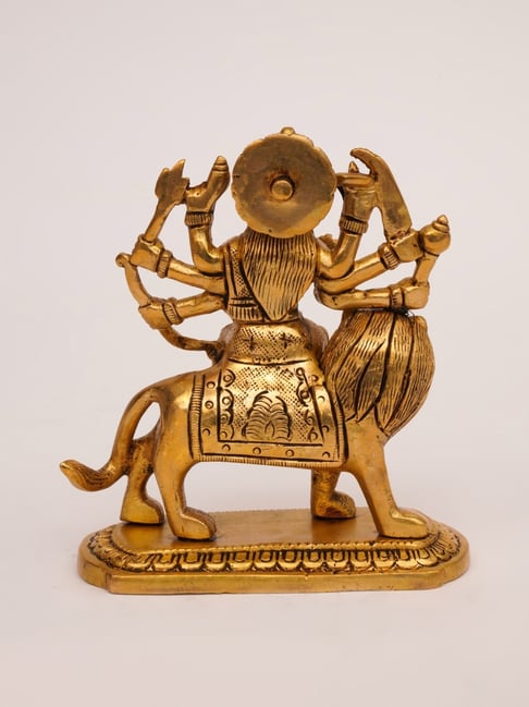 Buy Jaypore Golden Brass Hand Crafted Durga Devi Idols at Best