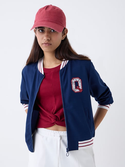 Studiofit by Westside Navy Striped Jacket