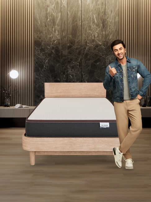 Nilkamal SLEEP Lite White & Brown PU Foam Dual Comfort Mattress