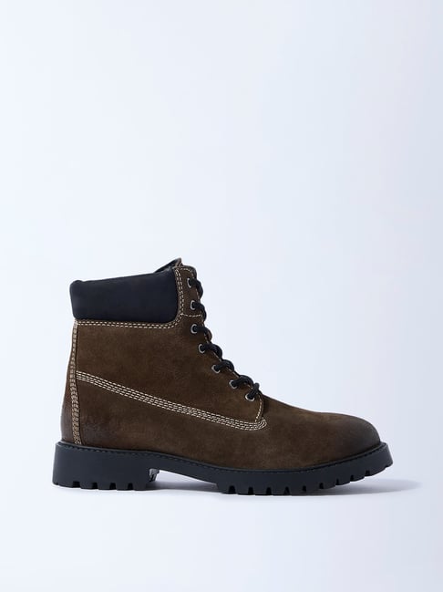 SOLEPLAY by Westside Olive Suede Rowan Leather Boots