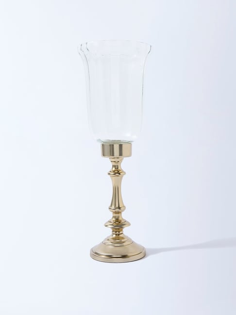 Westside Home Gold Flute Candle Stand - Large