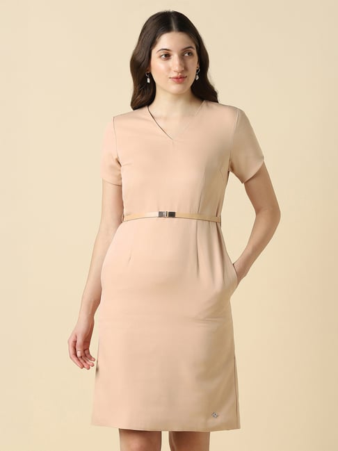 allen solly formal dress Allen Solly Woman Formal Dresses, Women Beige Patterned Formal Dress for  Dresses at allensolly.abfrl.in