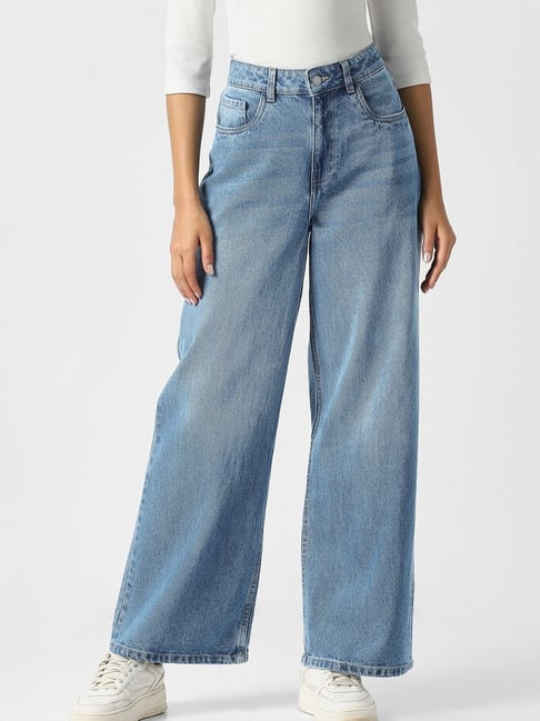 Van Heusen Blue Cotton Regular Fit Jeans