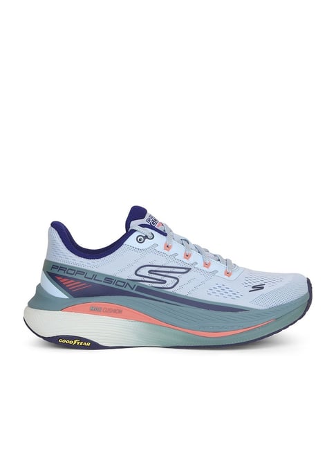 Skechers Women's Max Cushioning Propulsion Core Black & Blue Running Shoes