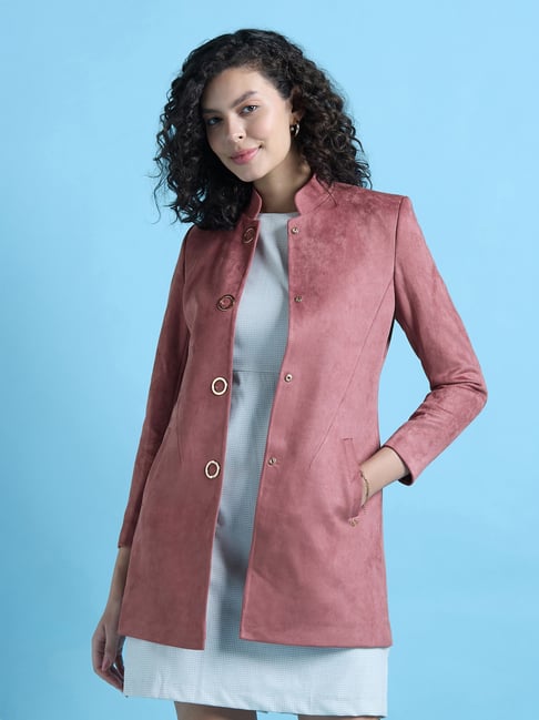 Allen Solly Peach Regular Fit Jacket