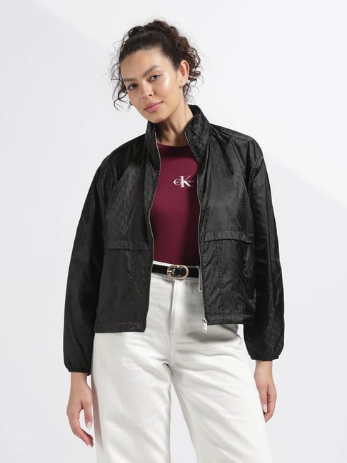 Calvin Klein Jeans Black Regular Fit Printed Jacket-picture-10