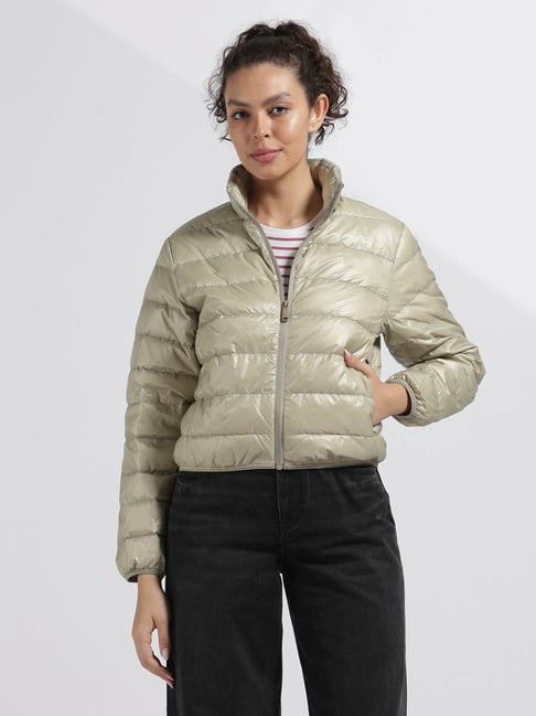 Calvin Klein Jeans Green Regular Fit Quilted Jacket-picture-26