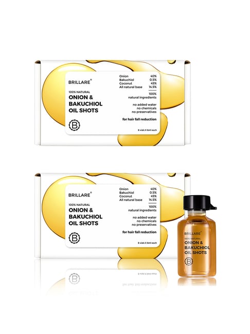 Brillare Onion & Bakuchiol Oil Shots - Pack of 2