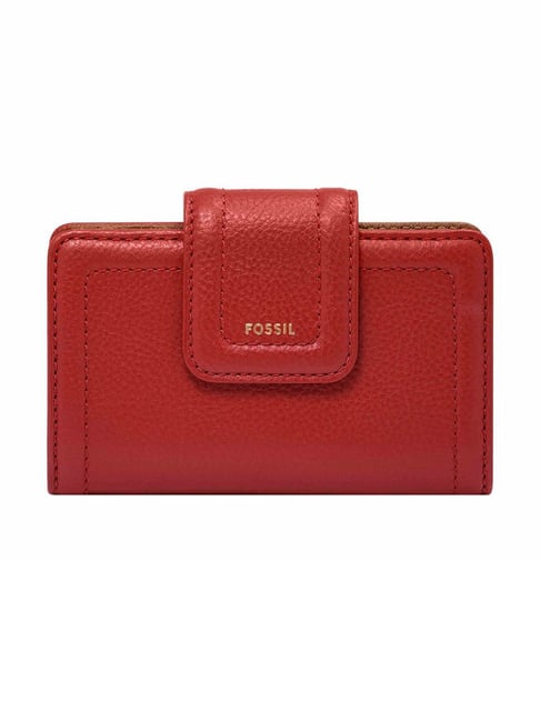 Fossil Red Madison Small Leather Bi-Fold Wallet