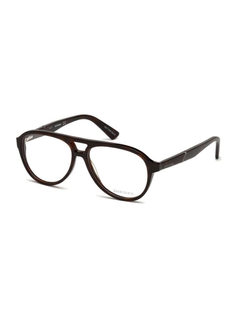 Diesel Cocoa Brown Oval Eye Frames for Men