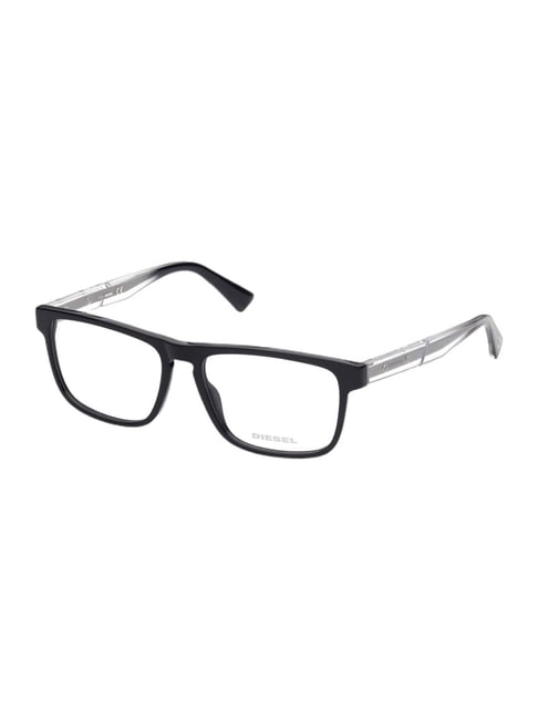 Diesel Black Rectangular Frames for Men