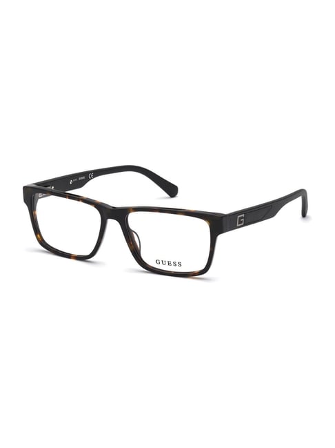 GUESS Brown Rectangular Eye Frames for Men