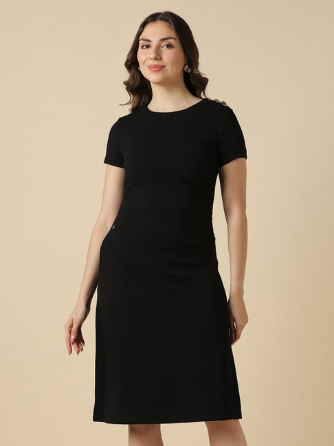 Allen Solly Black Regular Fit Formal Dress