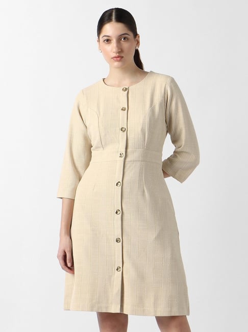 green emerald velvet dress Van Heusen Women's PolyesterBlend Modern Mid-Thigh Length Dress  (VWDRFRGP734319_Brown