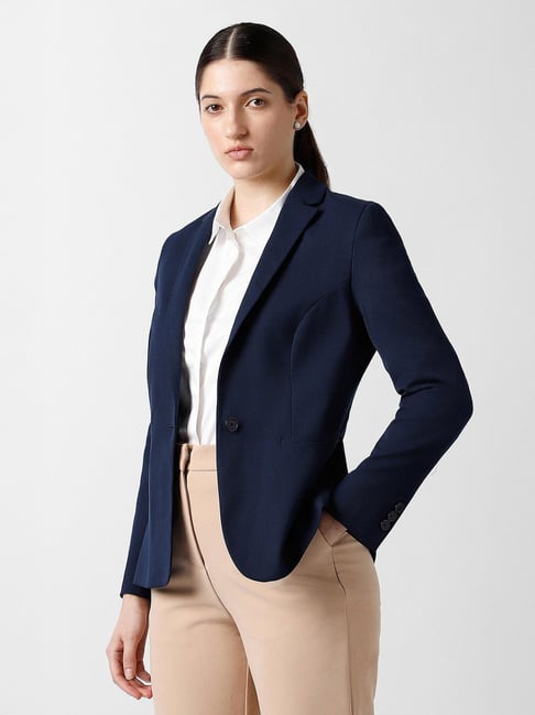 Van Heusen Navy Regular Fit Formal Blazer